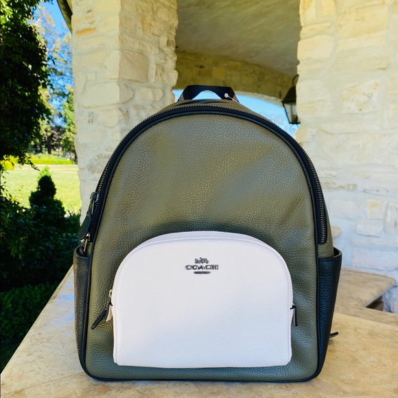 NWT Coach Colorblock leather backpack - Picture 1 of 8